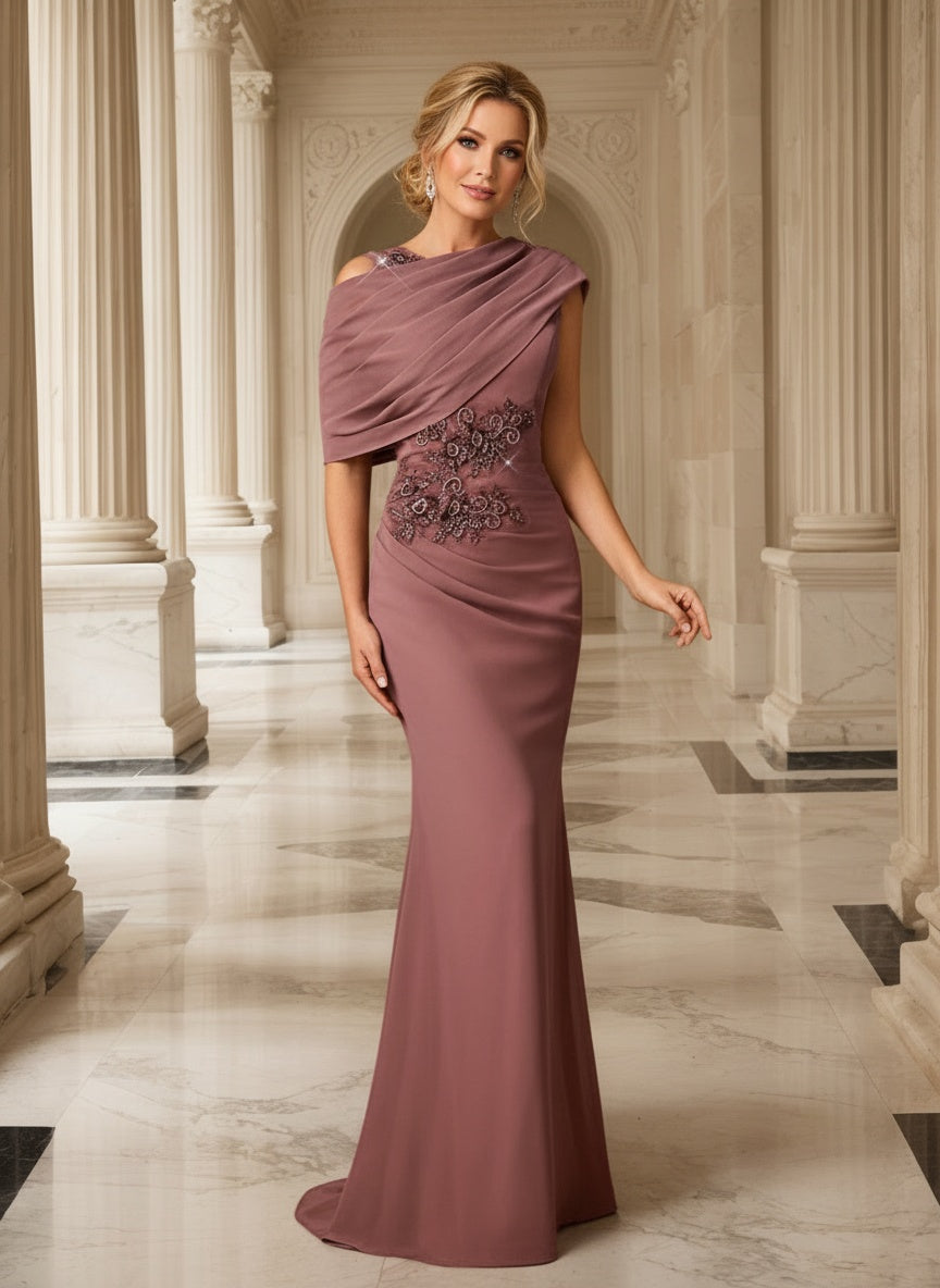 Maxi Lace Applique Mother of the Bride Dresses
