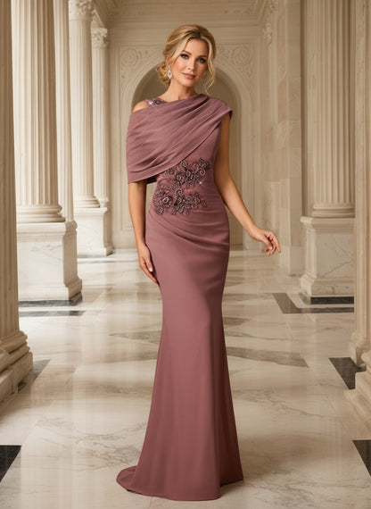 Maxi Lace Applique Mother of the Bride Dresses