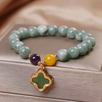 Four Leaf Clover • Agate Bracelet