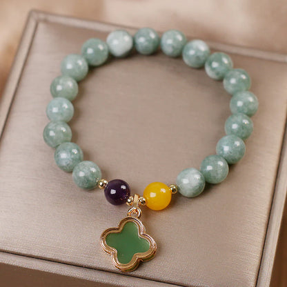 Four Leaf Clover • Agate Bracelet