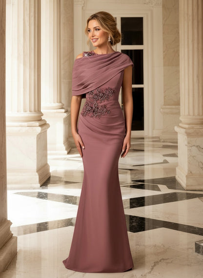 Maxi Lace Applique Mother of the Bride Dresses