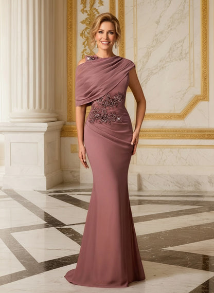 Maxi Lace Applique Mother of the Bride Dresses