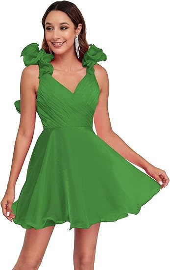 🔥 Hot Sale! 47% OFF 🔥Women's Ruffle A-Line Backless Homecoming Dress for Teens🎉