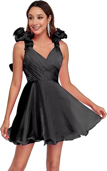 🔥 Hot Sale! 47% OFF 🔥Women's Ruffle A-Line Backless Homecoming Dress for Teens🎉