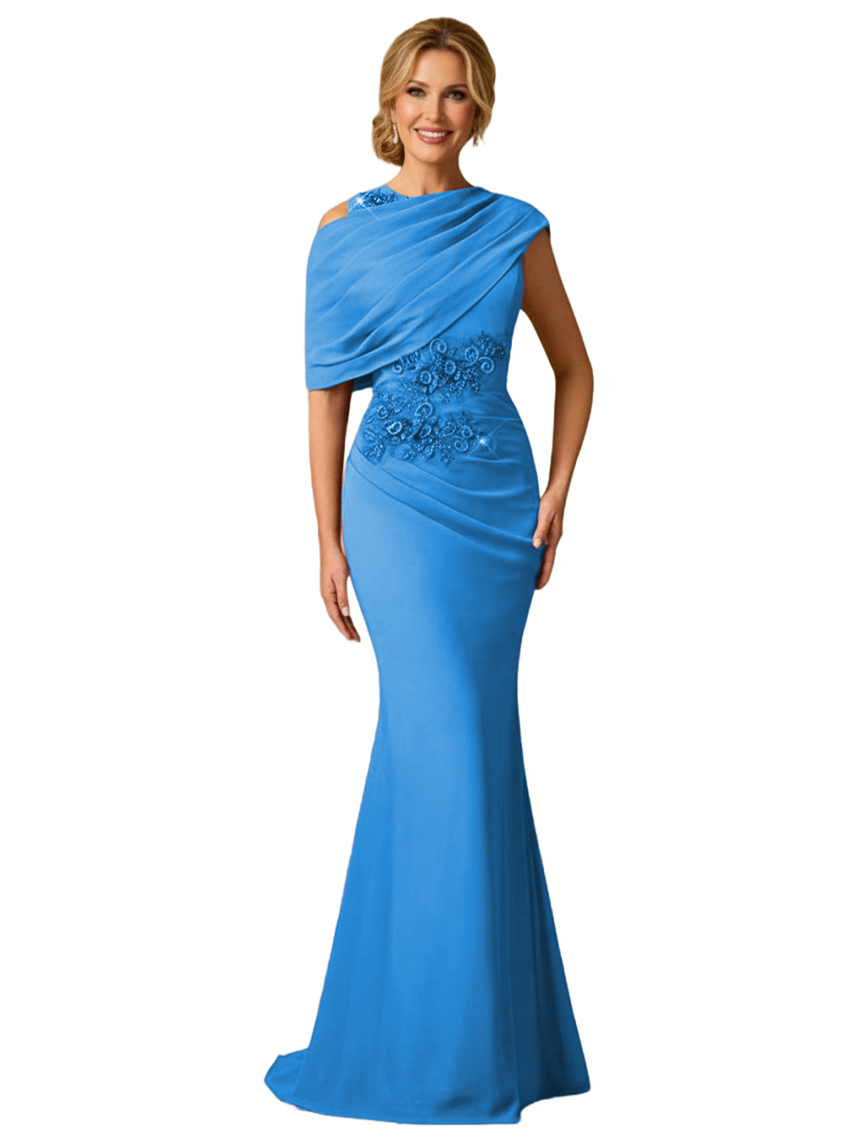 Maxi Lace Applique Mother of the Bride Dresses