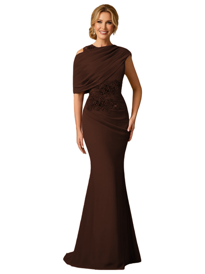 Maxi Lace Applique Mother of the Bride Dresses