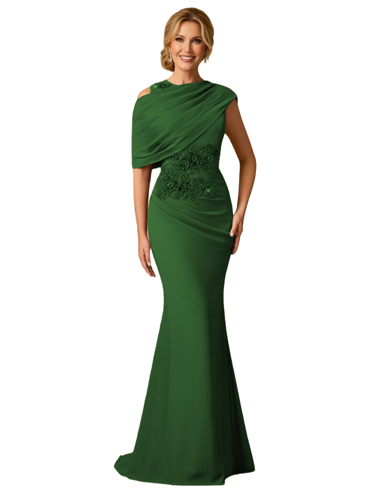 Maxi Lace Applique Mother of the Bride Dresses