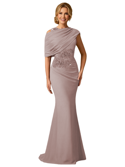 Maxi Lace Applique Mother of the Bride Dresses