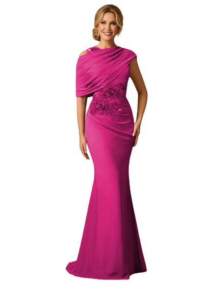 Maxi Lace Applique Mother of the Bride Dresses
