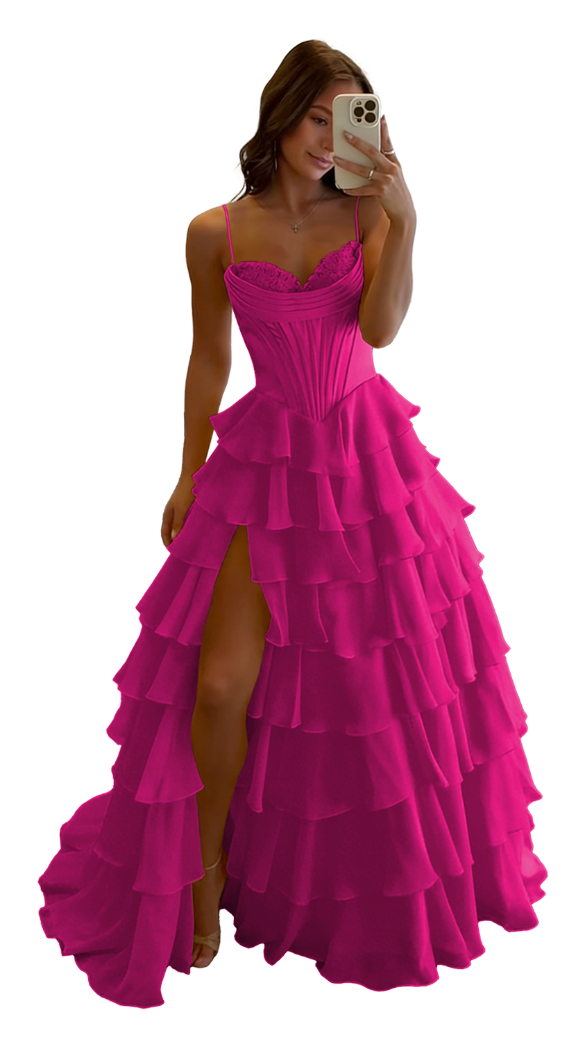 Spaghetti Straps Prom Dresses Long Homecoming Dress