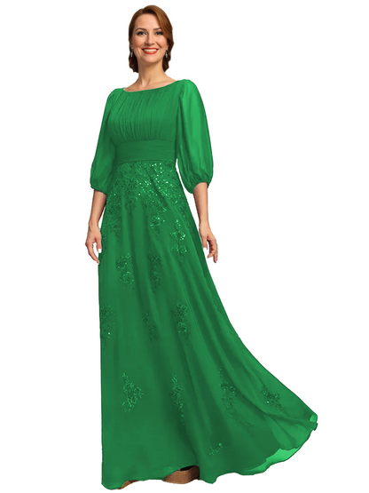 A Line Chiffon Mother of The Bride Dress