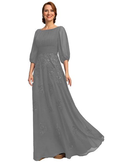 A Line Chiffon Mother of The Bride Dress