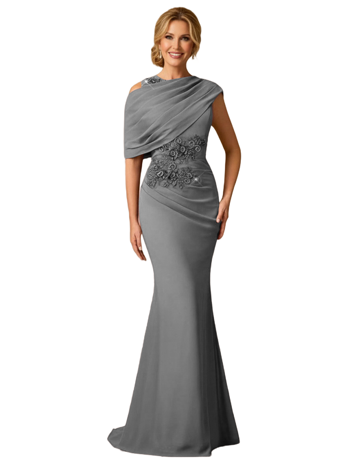 Maxi Lace Applique Mother of the Bride Dresses