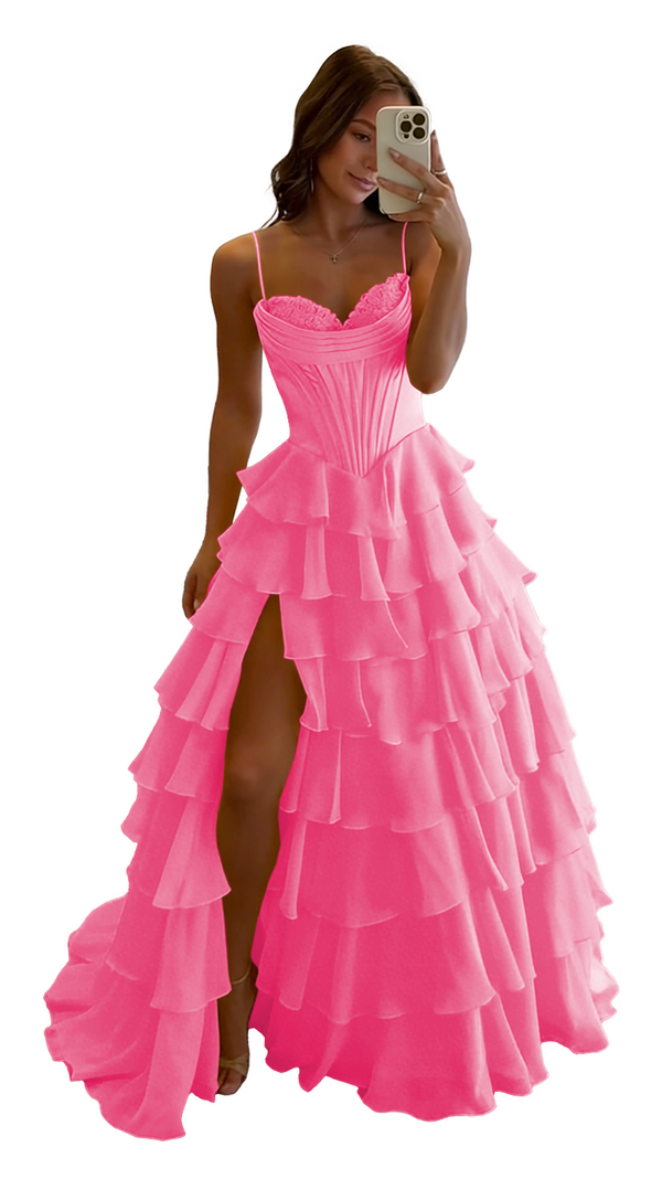 Spaghetti Straps Prom Dresses Long Homecoming Dress