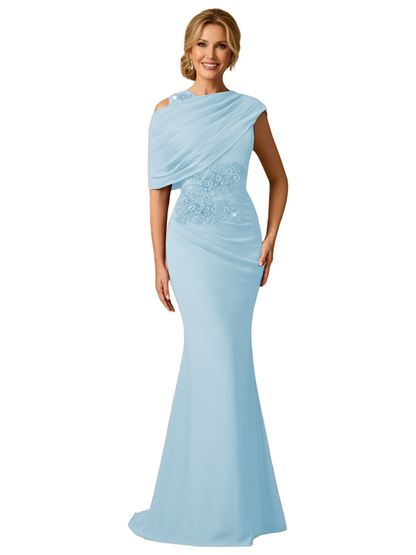 Maxi Lace Applique Mother of the Bride Dresses