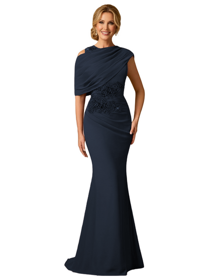 Maxi Lace Applique Mother of the Bride Dresses