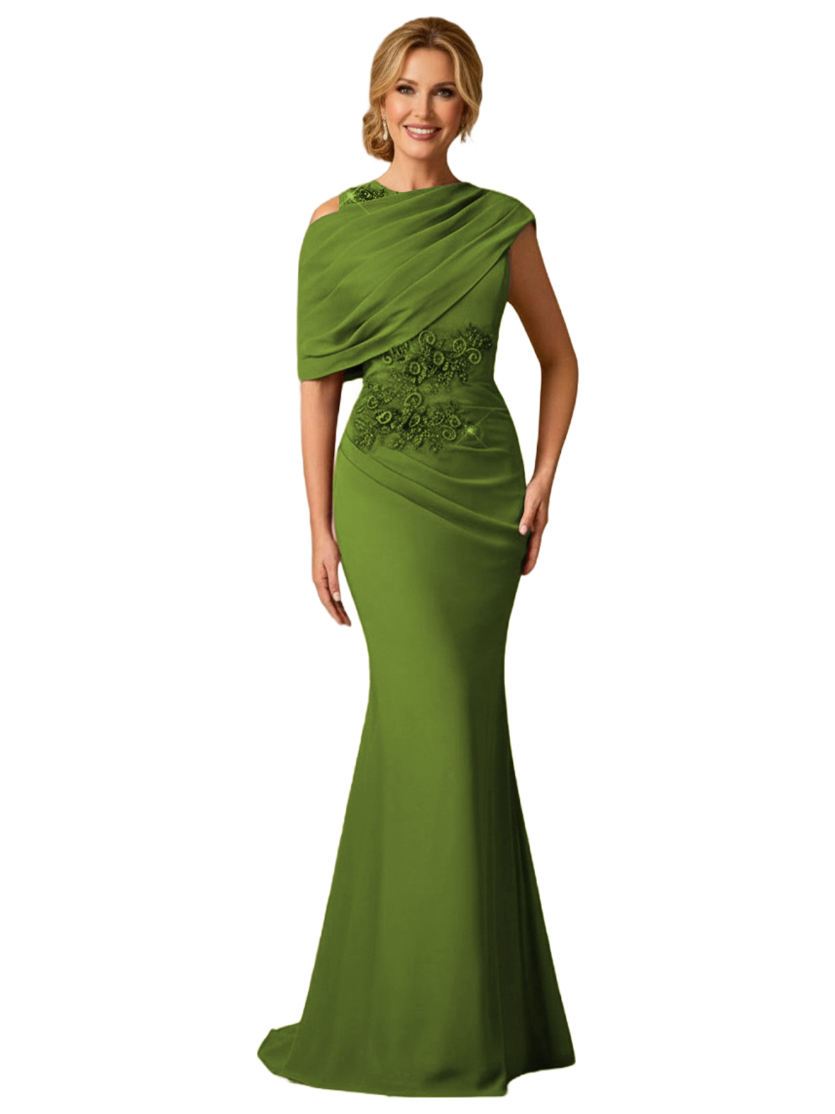Maxi Lace Applique Mother of the Bride Dresses