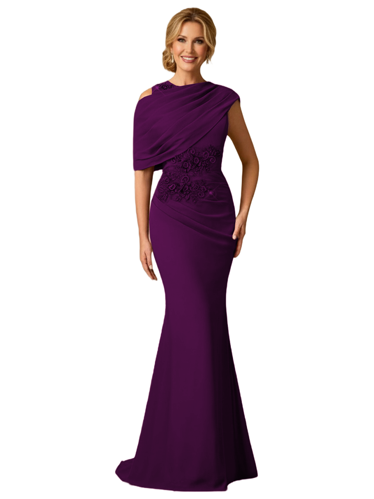 Maxi Lace Applique Mother of the Bride Dresses