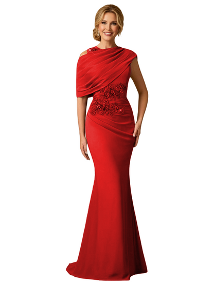 Maxi Lace Applique Mother of the Bride Dresses