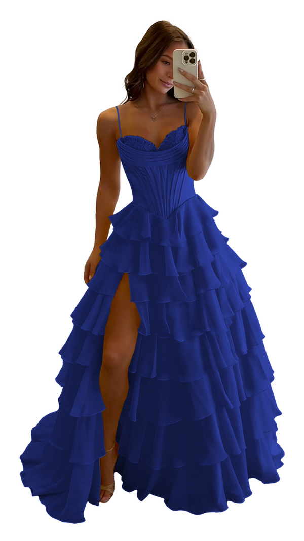 Spaghetti Straps Prom Dresses Long Homecoming Dress