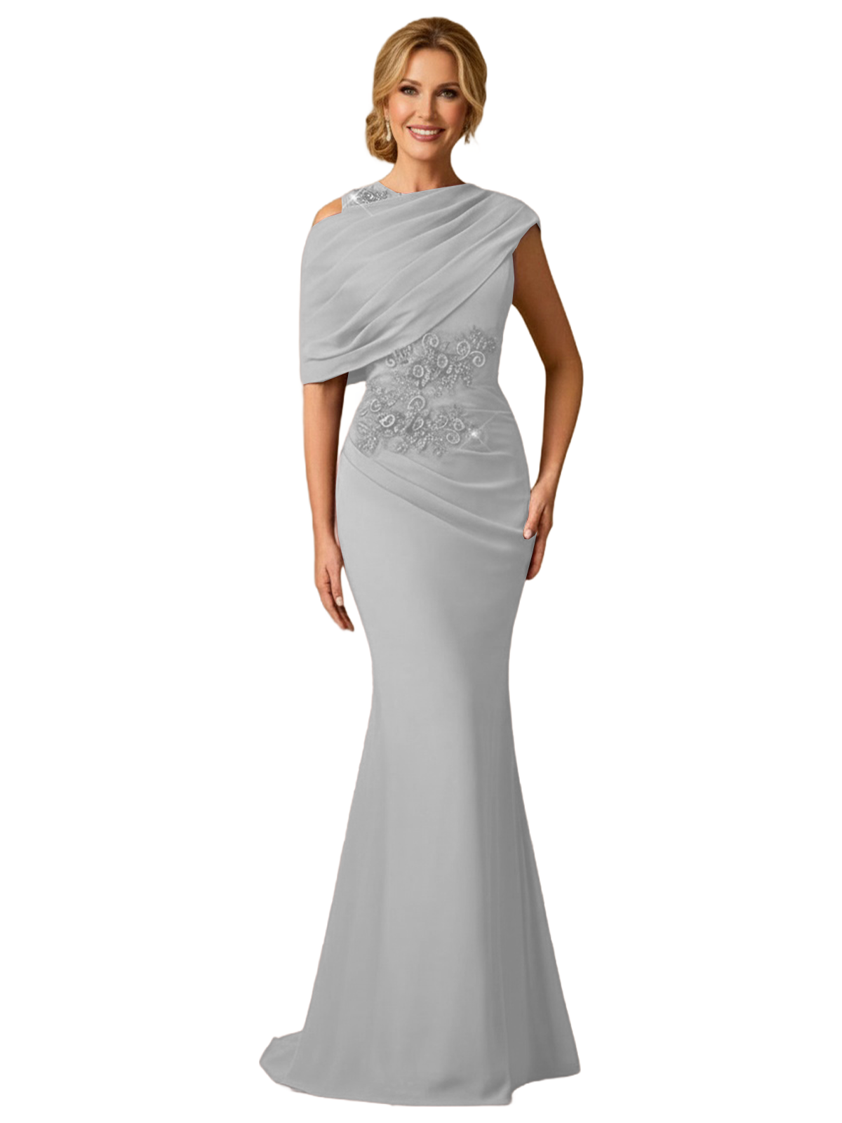 Maxi Lace Applique Mother of the Bride Dresses