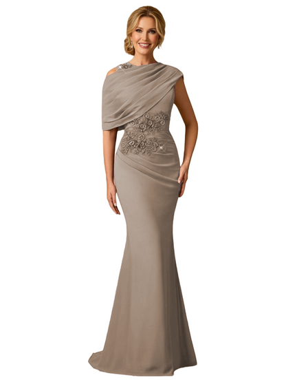 Maxi Lace Applique Mother of the Bride Dresses