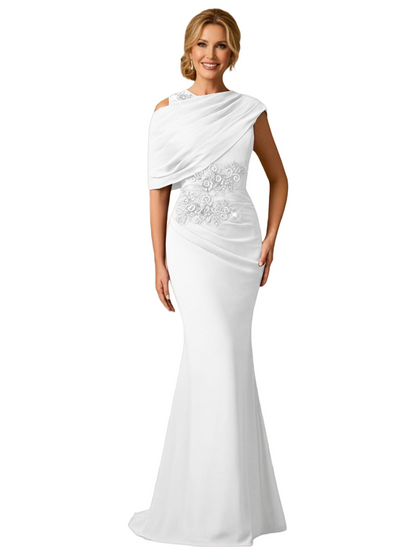 Maxi Lace Applique Mother of the Bride Dresses