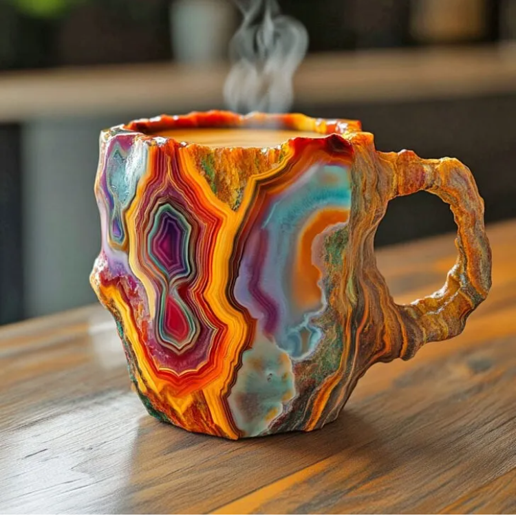 (🌲Early Christmas Sale ) ✨️2024 New Mineral Crystal Coffee Mugs