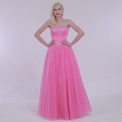 Sweetheart Tulle Strapless Ball Gown with Beading