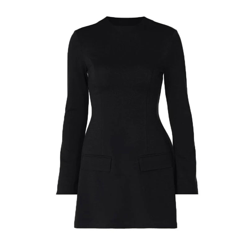 Women's Plain Split Sleeve A Line Dress